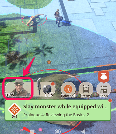 Monster Hunter Now - Hunter Profile Button