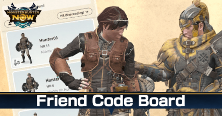 Monster Hunter Now - Friend Code Board
