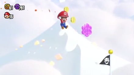 Super Mario Wonder - Parachute Cap 2 Top of the Goal