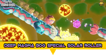 Mario Wonder - Deep Magma Bog Special Solar Roller
