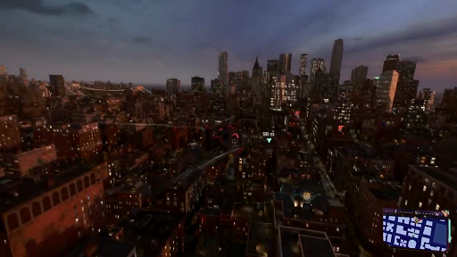 Spiderman 2 PS5 - chasing the gunship