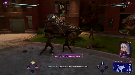 Spiderman 2 PS5 - fighting hunters