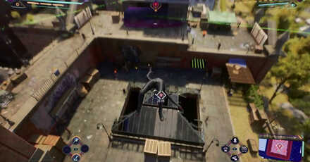 Spiderman 2 PS5 - Arsenal Base in-game view