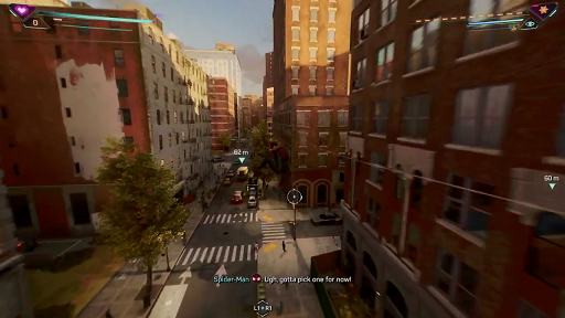 Spiderman 2 PS5 - chase the trucks