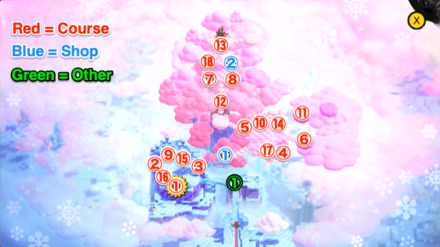 Fluff-Puff Peaks Map (World 2) - Super Mario Wonder