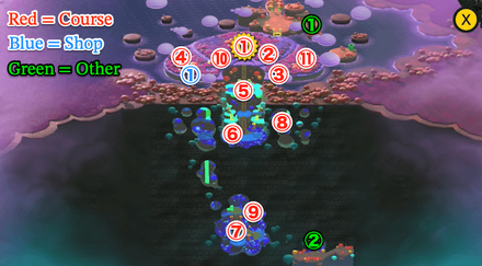 Fungi Mines (World 5) Map - Super Mario Wonder