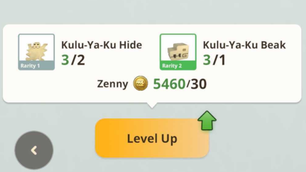 Monster Hunter Now - Kulu Headpiece Lock On Upgrade Materials