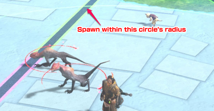 Monster Hunter Now - Small Monster Spawn Within the Circle