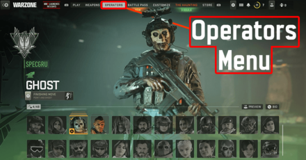 Modern Warfare 3 - Operators Menu