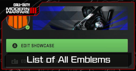Modern Warfare 3 - List of All Emblem