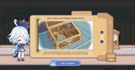 Genshin - VIP Ace Detective - Clockwork Shop Clue 1