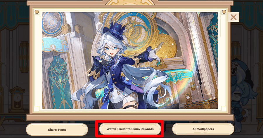 Genshin - VIP Ace Detective - Watch Trailer to Claim Rewards