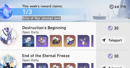 Honkai Star Rail - Weekly Reset