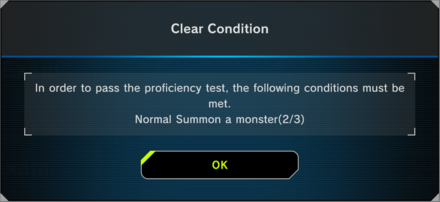 Master Duel - Proficiency Test Practical Exam Clear Condition