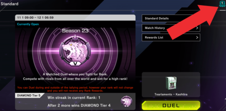 Master Duel - Proficiency Test Badge On Top Right Corner