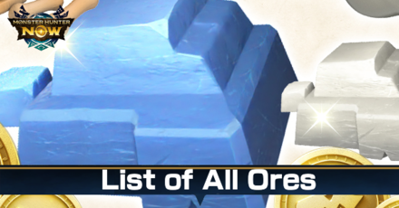 Monster Hunter Now -  List of All Ores
