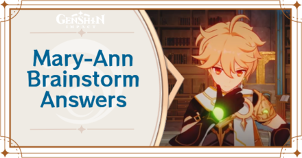 Genshin Impact - Search in the Algae Sea Brainstorm Answers