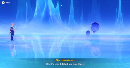 Genshin Impact  Walkthrough - Talk to Narzissenkreuz