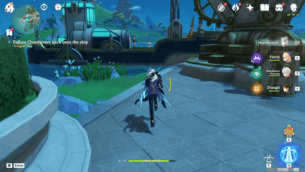 Genshin - Follow Chaussivert Back Onto the Ship