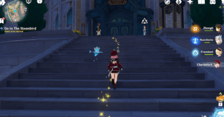 Genshin - Questions and Answers Quest - Go to the Steambird