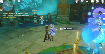 Genshin Impact - Wish-Fulfilling Treasure Hunt - Take a Picture for Urville and Nadia