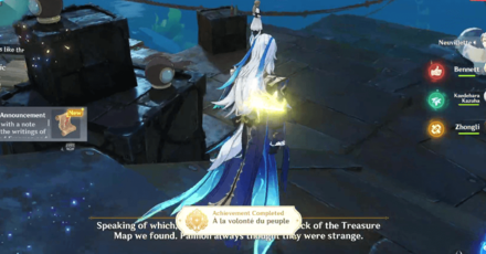 Genshin - Hidden Treasure Maps Morte Region - A la volonte achievement