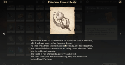 Genshin - Hidden Treasure Maps Morte Region - Rainbow Rose