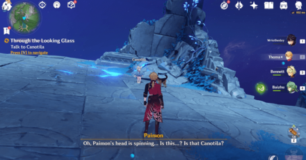 Genshin Impact Through the Looking Glass Walkthrough - Talk to Canotila