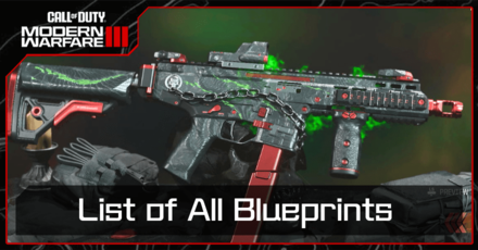 Modern Warfare 3 - List of All Blueprints
