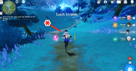 Genshin - Search for the Key Guide - Go Underwater in Loch Urania