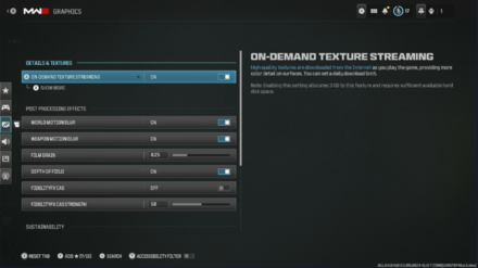 COD MW3 - On-Demand Texture Streaming