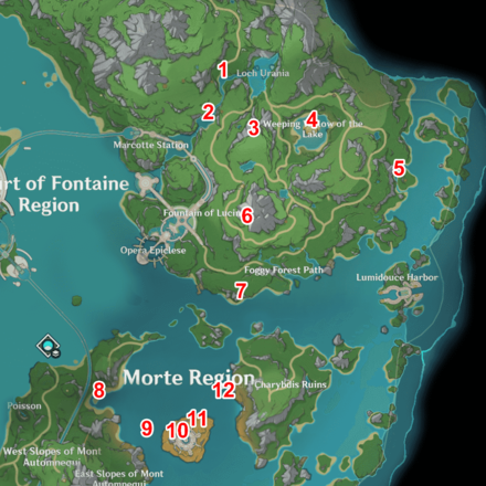 Genshin Impact - Harmonious Reed Pipe Locations