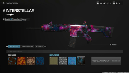 Modern Warfare 3 - Interstellar Camo Menu