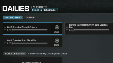MW3 - Daily Challenges