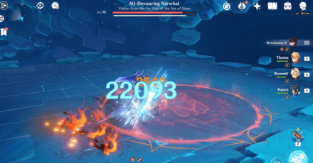 Genshin Impact The Opera of Noirceur and Blancheur Walkthrough - Defeat the "All-Devouring Narwhal"