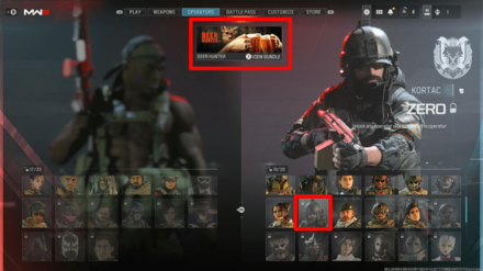 Modern Warfare 3 - Bundle in Operators Tab