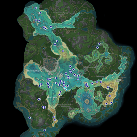 Genshin Impact - Xenochromatic Armored Crab Map Location