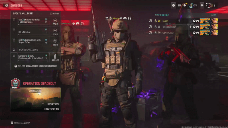 MW3 Zombies Joining a Squad