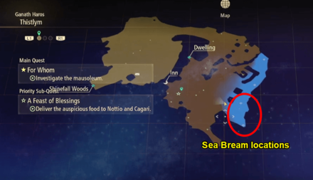 Tales of Arise (Beyond the Dawn) - A Feast of Blessings sea bream locations