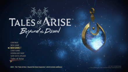 Tales of Arise Beyond the Dawn - New Game Plus Option
