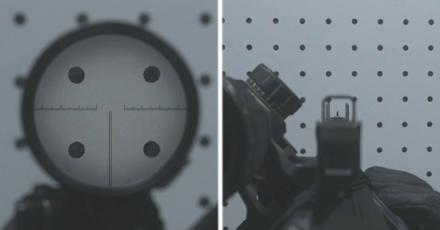 MW3 - Vigilant-30 C-Iron Reticle View