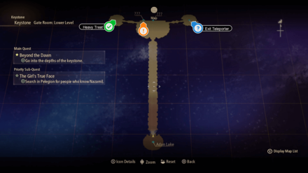 Tales of Arise Beyond the Dawn - Gate Room Lower Level Map