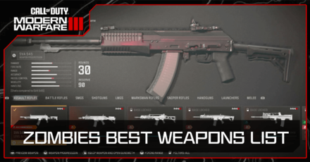 MW3 Zombies - Zombies Best Guns and Weapons Tier List
