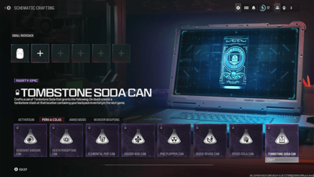 Modern Warfare 3 - Tombstone Soda Can Crafting Schematic