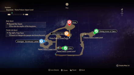 Tales of Arise Beyond the Dawn - Flame Palace: Upper Level Map