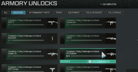 Modern Warfare 3 - Armory Unlock Queue Challenge