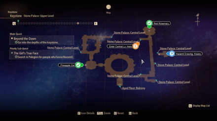 Tales of Arise Beyond the Dawn - Stone Palace Upper Level Map