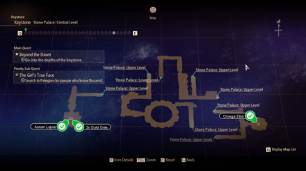 Tales of Arise Beyond the Dawn - Stone Palace: Central Level Map