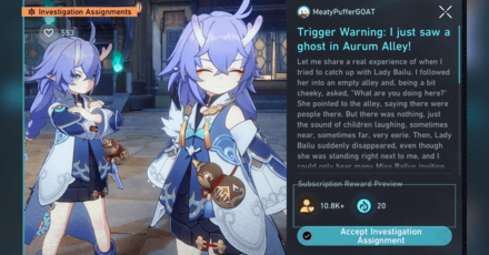 Honkai Star Rail - Accept Investigation Assignments