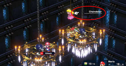 Super Mario RPG Remake - Attack the Chandelier